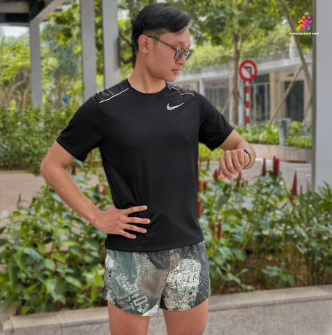  Quần Short Chạy Bộ Athlet ATQ411 Đa Năng , Có Đai Belt - Trắng Khói 