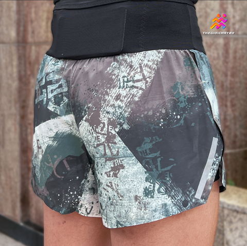  Quần Short Chạy Bộ Athlet ATQ411 Đa Năng , Có Đai Belt - Trắng Khói 