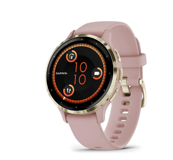 Đồng Hồ Thông Minh GPS Garmin Venu 3S - Cream Gold Stainless Steel Bezel