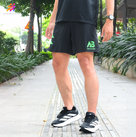  Quần Short Chạy Bộ Nam T8-AB Nutrition Custom Sherpa - Green Logo 