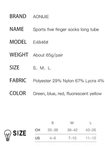  Vớ Xỏ Ngón Cổ Cao Aonijie E4846 Aonijie - Xanh Dương 