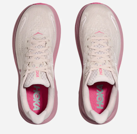  Giày Chạy Bộ Nữ Hoka Clifton 10 Wide Road - Rose Cream / Dried Rose 