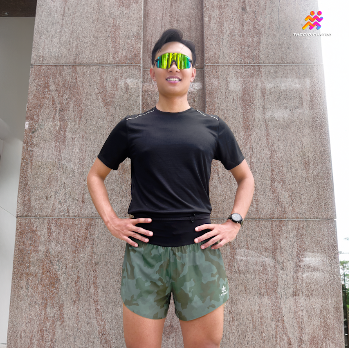 Quần Short Chạy Bộ Athlet ATQ409 Đa Năng , Có Đai Belt - Xanh Camo