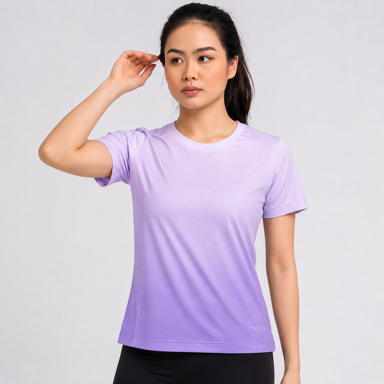  Áo Chạy Bộ Nữ Motive T-SHIRT OMBRE TM114 - PURPLE 