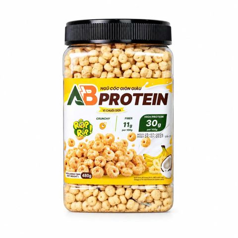 Ngũ Cốc Giòn Cao Đạm AB - Vị Chuối Dừa 