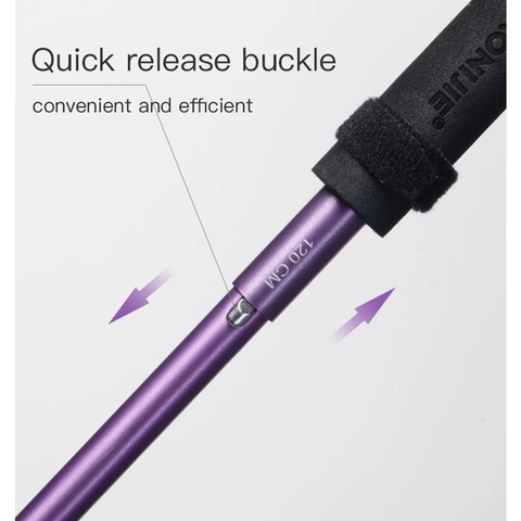  Gậy Chạy Trail Carbon Aonijie E4201 Gấp Gọn - Tím 