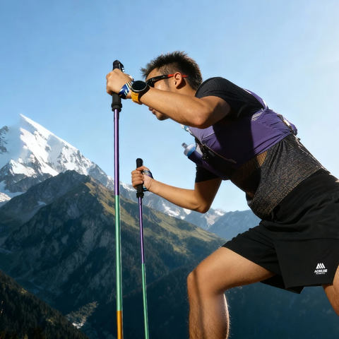  Gậy Chạy Trail Carbon Aonijie E4201 Gấp Gọn - Tím 