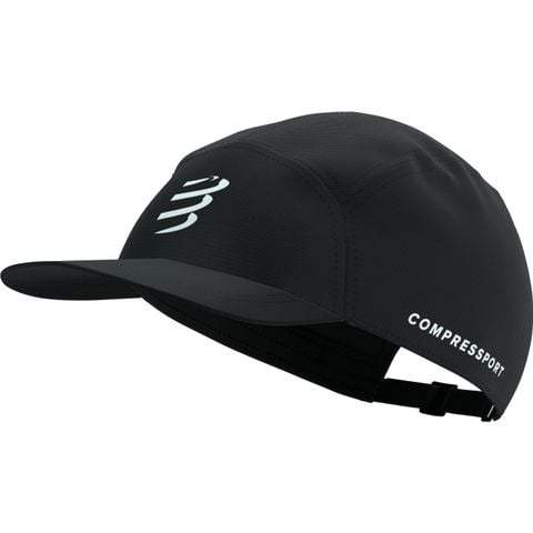  Nón Chạy Bộ Compressport 5 Panel Cap - Black 