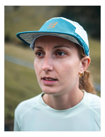  Nón Thể Thao Compressport 5 Panel Light Cap - White/ Black 