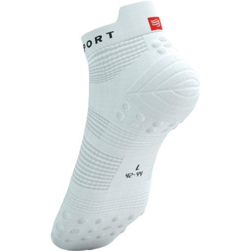  Tất Chạy Bộ Compressport Pro Racing Socks V4.0 Run Low - White/Black 