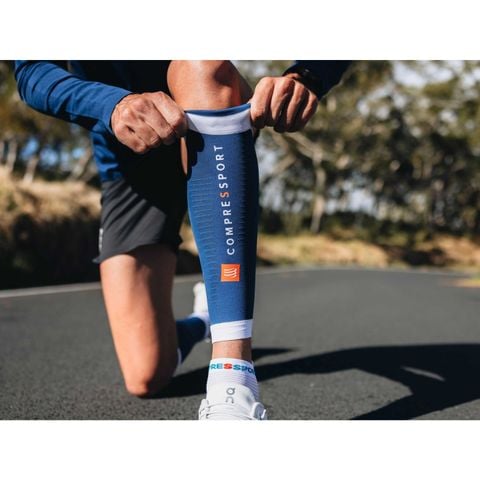  Băng Bảo Vệ Bắp Chân Compressport R2 3.0 - Estate Blue/White 