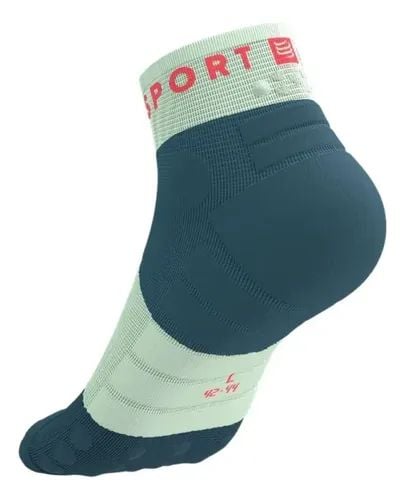  Tất chạy Trail Compressport Ultra Trail Low Socks - Trắng/Xanh 