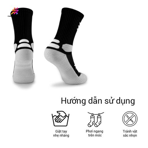  Tất/Vớ Cổ Dài Upper You Light Cushion SPM4002 - Đen/Xám 