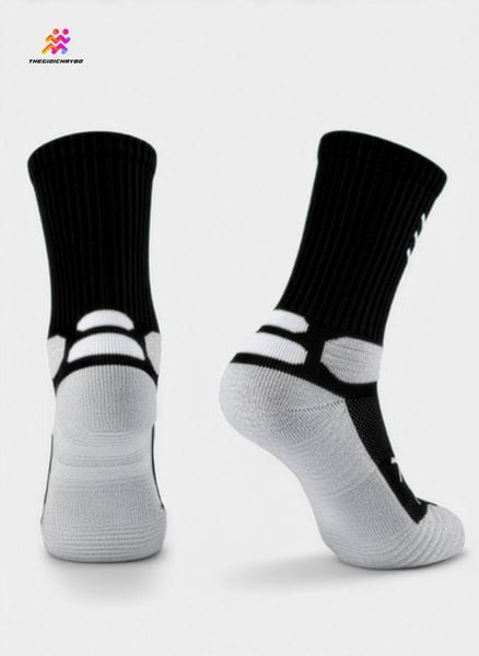  Tất/Vớ Cổ Dài Upper You Light Cushion SPM4002 - Đen/Xám 