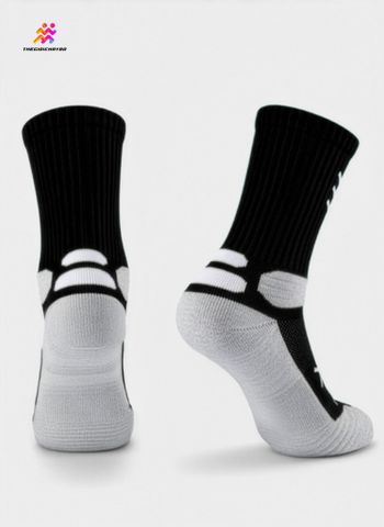  Tất/Vớ Cổ Dài Upper You Light Cushion SPM4002 - Đen/Xám 