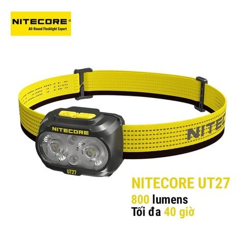  Đèn Pin Đội Đầu Nitecore UT27 MCT 800 Lumen, Tầm Chiếu 168m - Yellow (2025) 