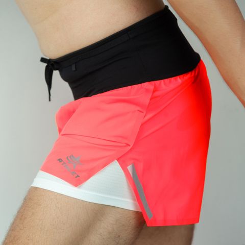  Quần Short Chạy Bộ Athlet ATQ403 Đa Năng , Có Đai Belt - Cam 