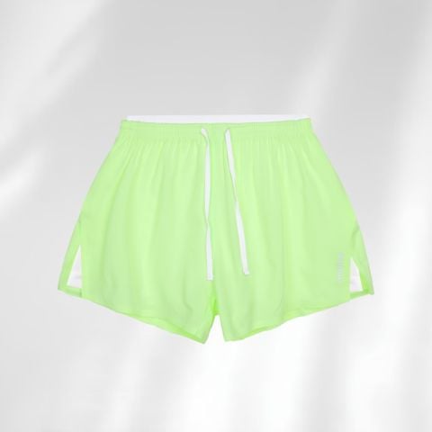  Quần Chạy Bộ Motive 2 Lớp SM208 Có Lót Boxer - Xanh Neon 