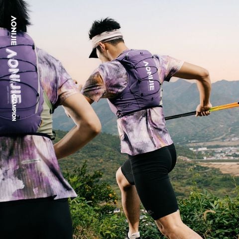  Vest Nước Chạy Bộ Aonijie C9116 Trail Running 10L - Tím Xanh Lá 