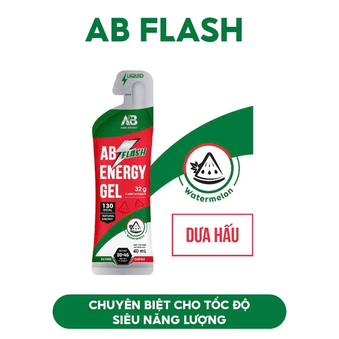  [COMBO MUA 6 TẶNG 1] Gel Năng Lượng Chạy Bộ AB Flash Dạng Lỏng 45g Năng Lượng Tức Thì Cho Người Chơi Thể Thao 