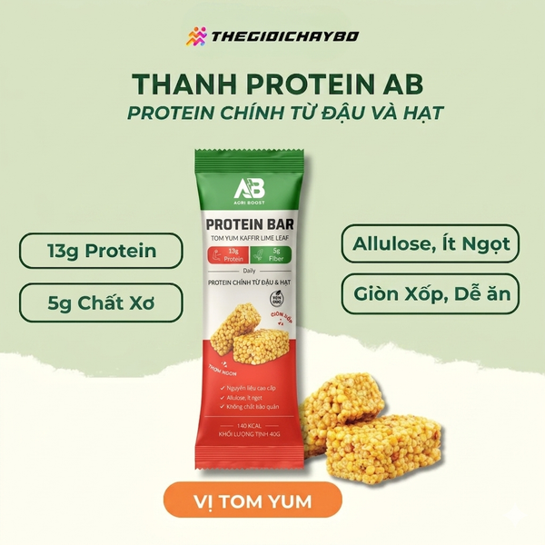  AB Protein Bar  40g – Vị Tomyum lá chanh 