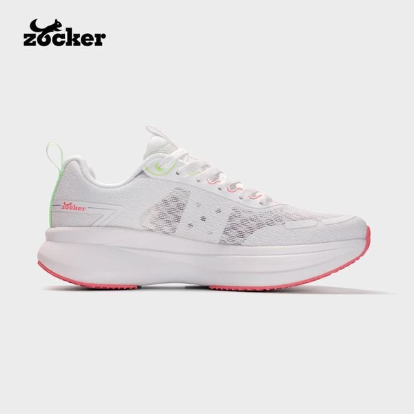  Giày chạy bộ Zocker Speed Up Gen 2 - Trắng Đế Hồng 
