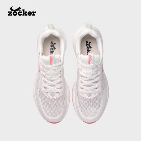  Giày chạy bộ Zocker Speed Up Gen 2 - Trắng Đế Hồng 