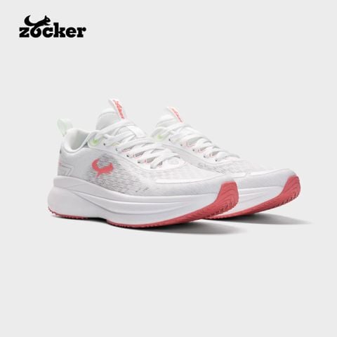  Giày chạy bộ Zocker Speed Up Gen 2 - Trắng Đế Hồng 