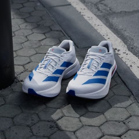  Giày Chạy Bộ Nam ADIDAS Adizero Boston 13 -  White/Royal Blue/Halo Silver 