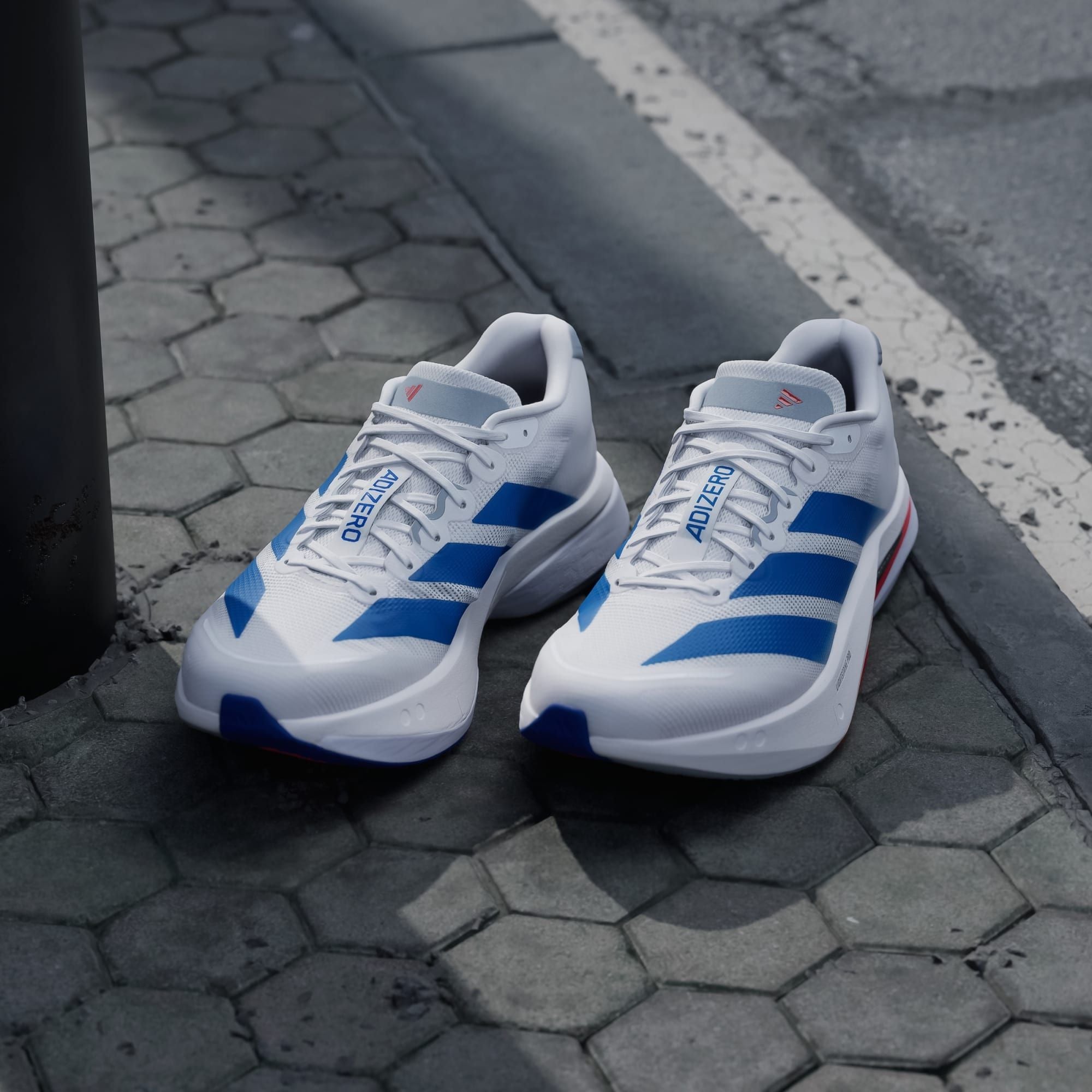  Giày Chạy Bộ Nam ADIDAS Adizero Boston 13 -  White/Royal Blue/Halo Silver 