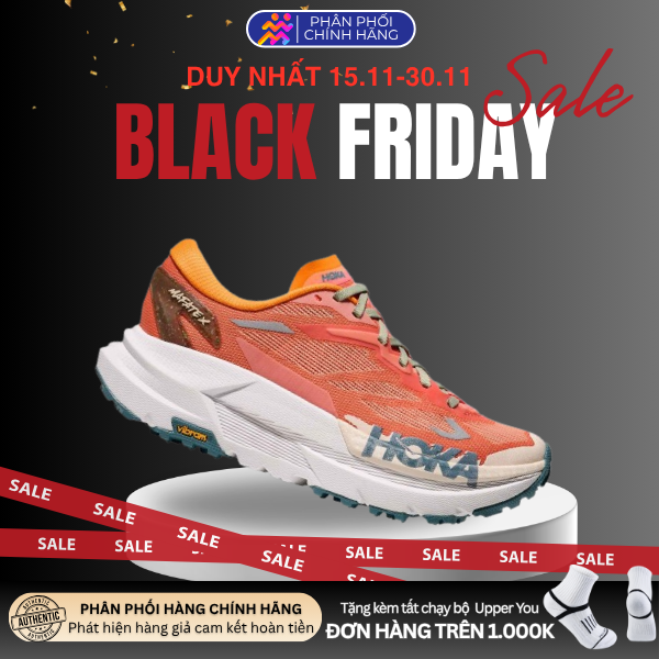  Giày Chạy Bộ Nữ Hoka Mafate X - Orange 