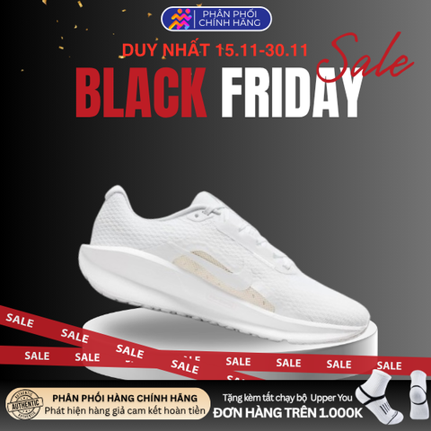  Giày Chạy Bộ Nữ Nike Downshifter 13 - White/Platinum Tint/White 