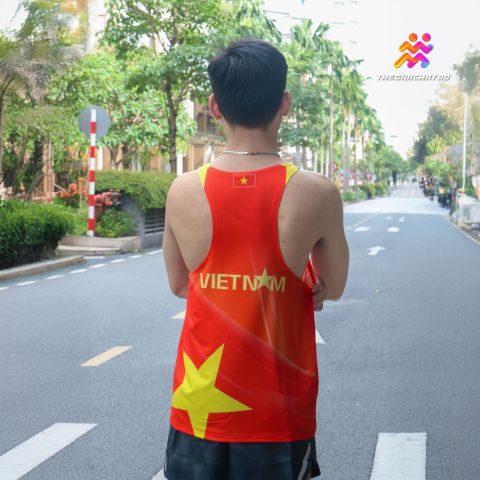 Áo Chạy Bộ Singlet Athlet Unisex Siêu Nhẹ, Nhanh Khô - Việt Nam 