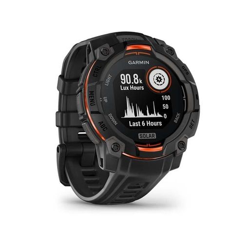  Đồng Hồ Thông Minh Garmin Instinct 3 45mm Solar - Black with Black Band 