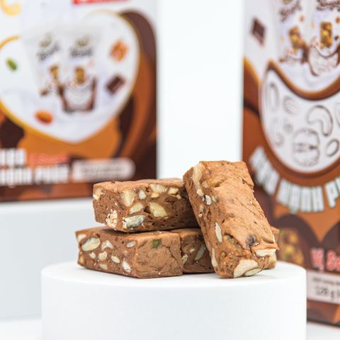  Kẹo Hạnh Phúc (Nougat) Faminuts Hộp giấy 128g - Vị Socola 