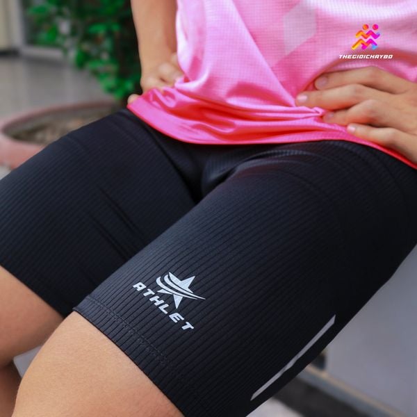  Quần bó cơ chạy bộ Athlet QBCAM - Màu đen 