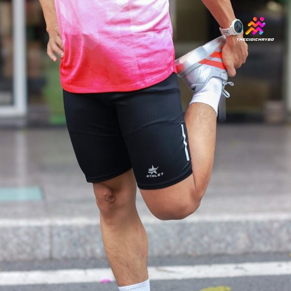  Quần bó cơ chạy bộ Athlet QBCAM - Màu đen 