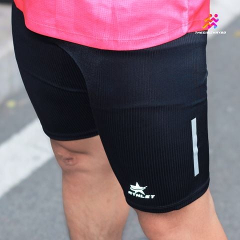  Quần bó cơ chạy bộ Athlet QBCAM - Màu đen 