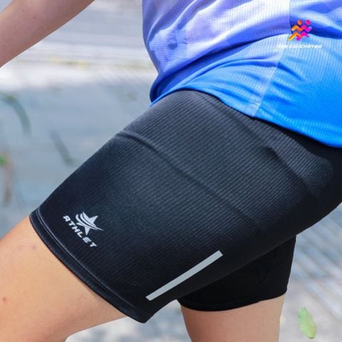  Quần bó cơ chạy bộ Athlet QBCAM - Màu đen 
