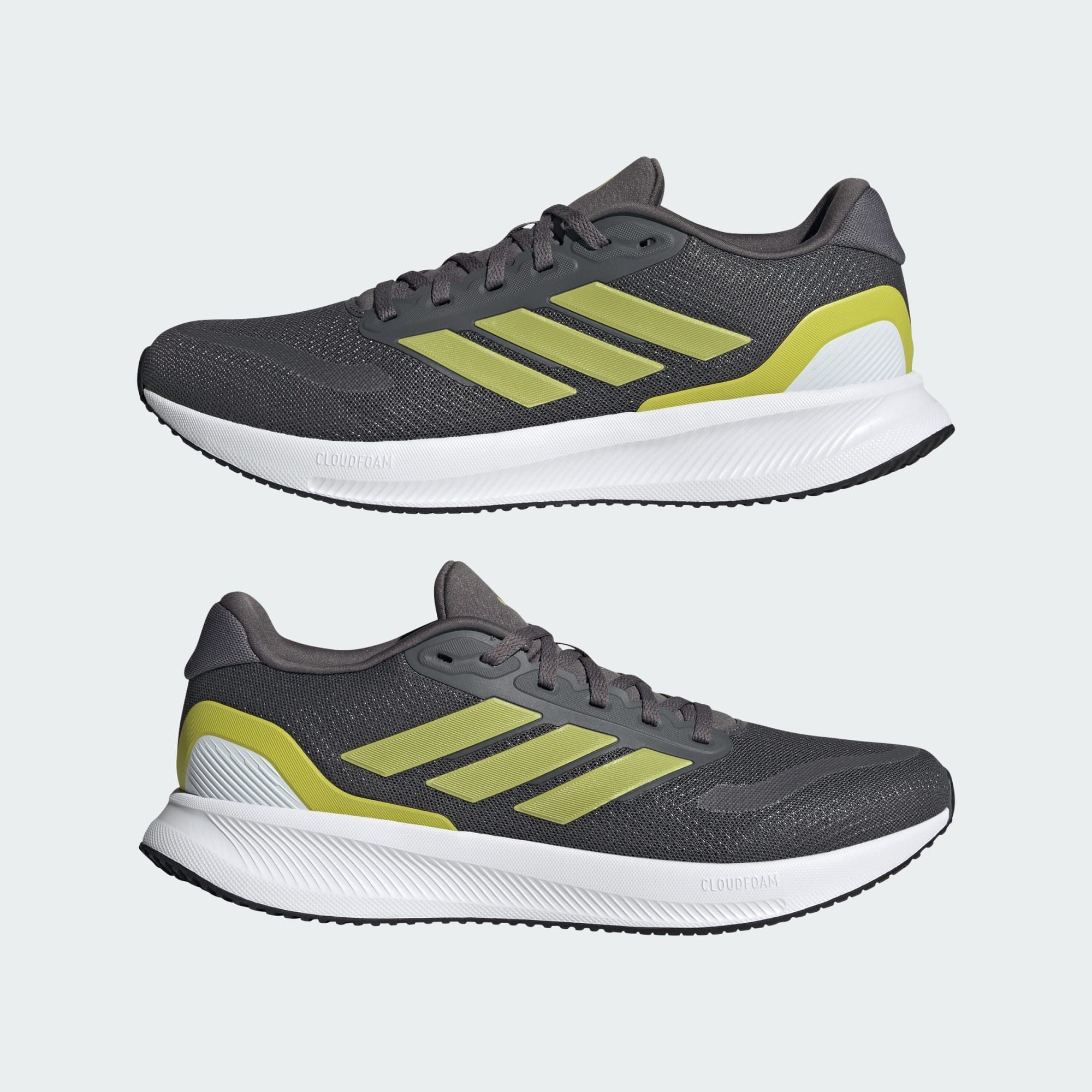 Giày Chạy Bộ Nam ADIDAS Runfalcon 5 Running - Grey Five/Preloved Lime/Cloud White 
