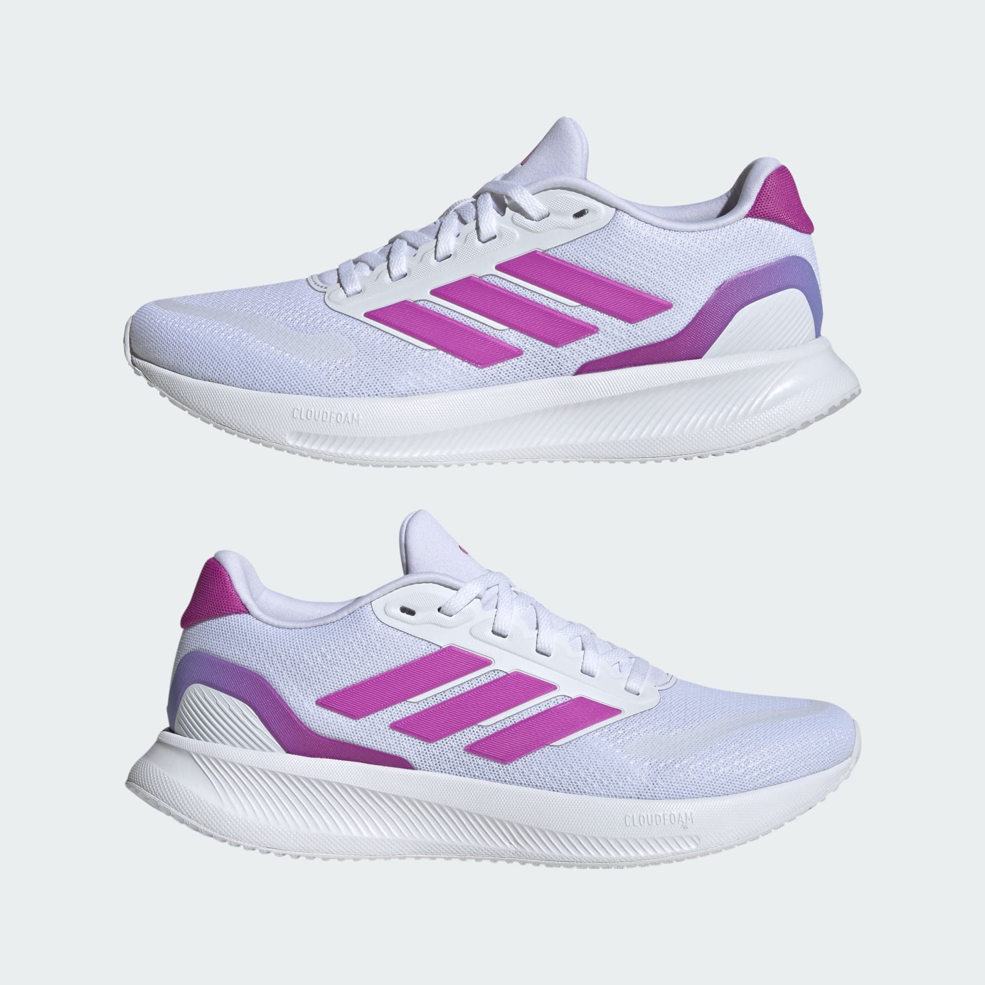  Giày Chạy Bộ Nữ ADIDAS Runfalcon 5 Running  - Cloud White / Purple Burst 