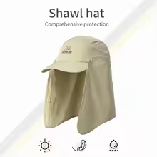  Nón Chống Nắng Unisex Aonijie E4626 Kèm Khăn Che Cổ Tháo Rời - Khaki 