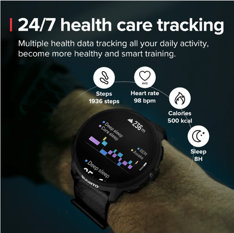  Đồng Hồ GPS Suunto Run Viền Thép 46mm, Dây Đeo Nylon - Lime 