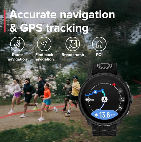  Đồng Hồ GPS Suunto Run Viền Thép 46mm, Dây Đeo Nylon - All Black 