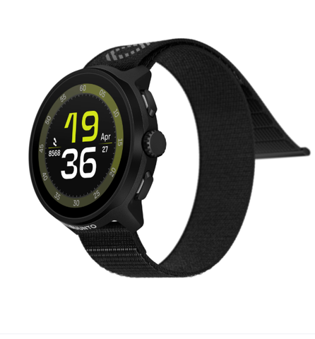  Đồng Hồ GPS Suunto Run Viền Thép 46mm, Dây Đeo Nylon - All Black 