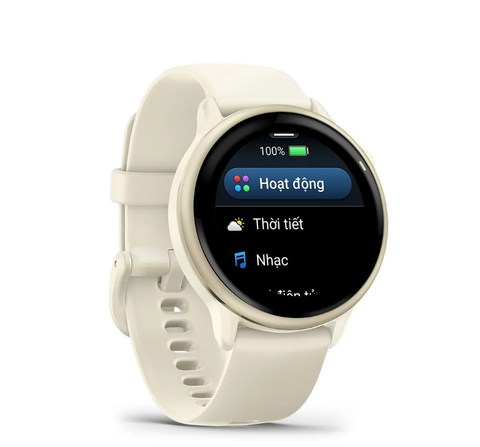  Đồng Hồ GPS Garmin Vivoactive 6 - Lunar Gold With Bone Band 