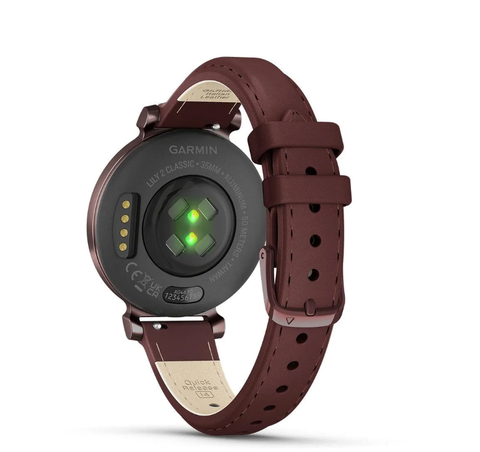  Đồng Hồ Thông Minh Garmin Lily 2 Classic - Dark Bronze with Mulberry Leather Band 