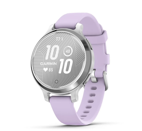  Đồng Hồ Thông Minh Garmin Lily2 Active - Silver with Purple Jasmine Silicone Band 