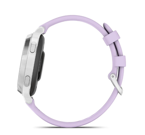  Đồng Hồ Thông Minh Garmin Lily2 Active - Silver with Purple Jasmine Silicone Band 