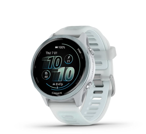  Đồng Hồ Thông Minh Garmin Forerunner 570, 42MM WiFi GPS - Cloud Blue Aluminum with Translucent Whitestone/Cloud Blue Band 